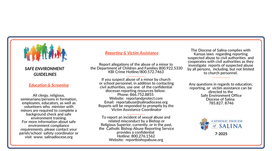 Safe Environment Guidelines - 2025